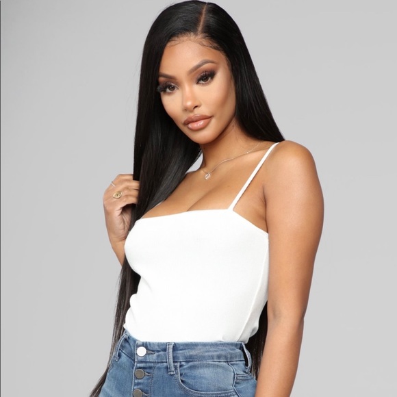 None Tops - Ribbed Square Neck Cami